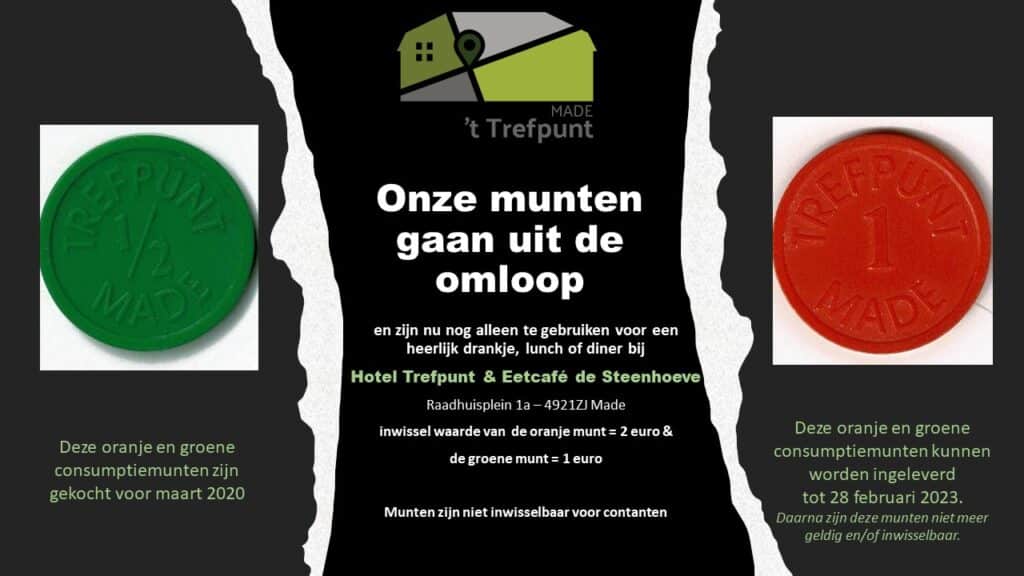 Onze munten gaan uit de omloop